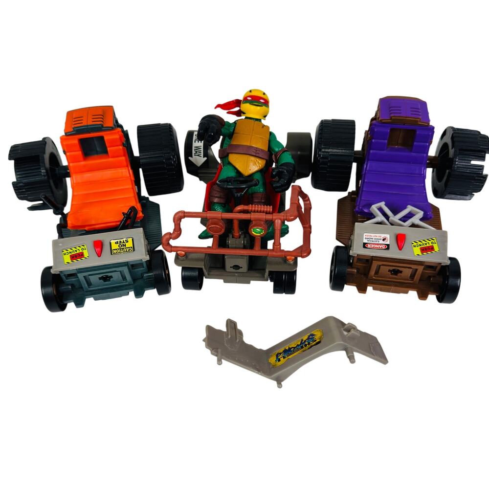 Teenage Mutant Ninja Turtles Don + Raph & Mike Patrol Buggies Lot‎ TMNT
